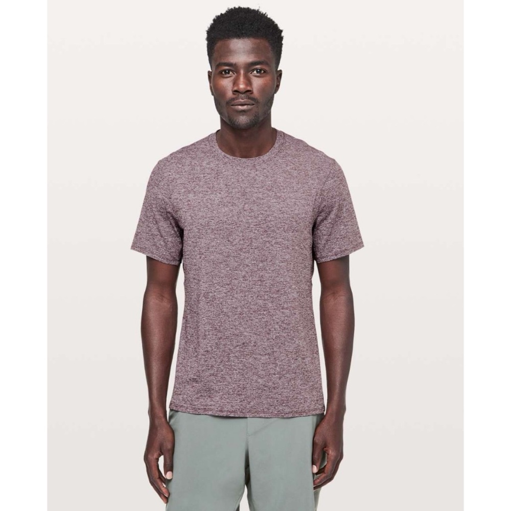 Lululemon Drysense Mesh Short Sleeve Heathered Dark Adobe XS
